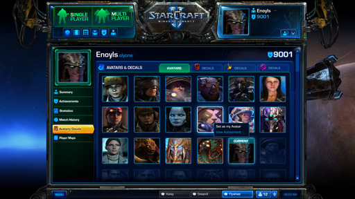 StarCraft II: Wings of Liberty - Скриншоты нового Battle Net