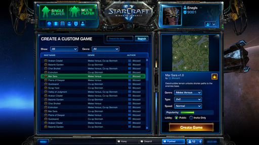 StarCraft II: Wings of Liberty - Скриншоты нового Battle Net