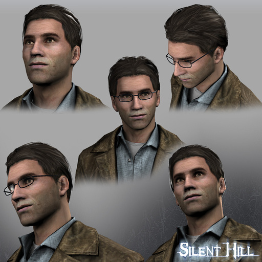 Silent Hill: Shattered Memories - Арты, Рендеры персонажей и Обложка PAL версии игры.