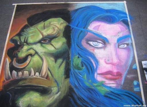 World of Warcraft - Рисунок на асфальте