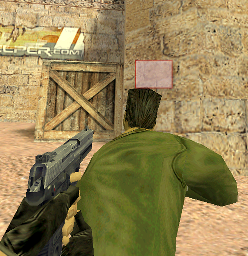 Half-Life: Counter-Strike - Хитбоксы головы, при позиции лоб-в-лоб
