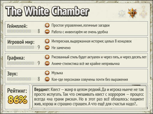 White Chamber, The - «Сказка без счастливого конца». Обзор игры