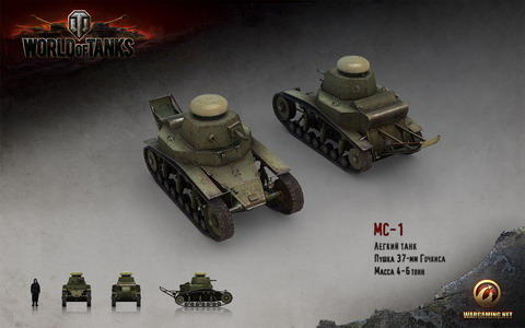 World of Tanks - В раздел «Арт» добавлен рендер советского танка МС-1