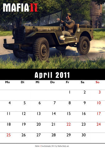 Mafia II - Календарь на 2011 год от немецких фанатов