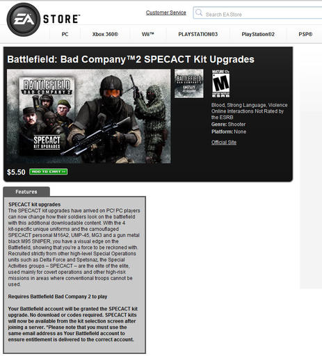 Bad Company 2 SPECACT доступно для PC на EA Store и Steam