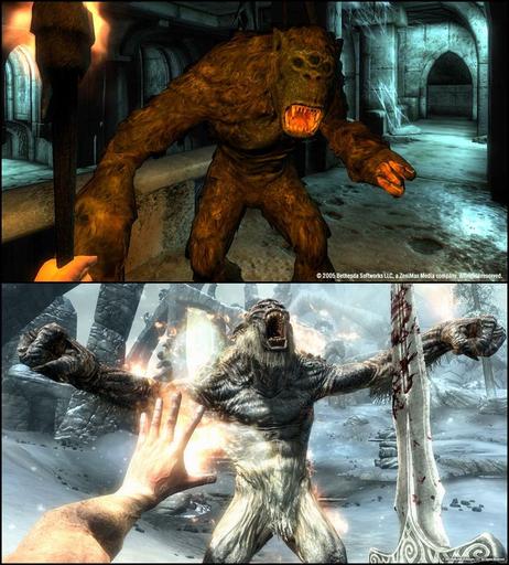 Сравнение Skyrim vs Oblivion