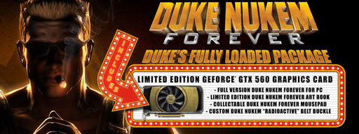 GeForce GTX 560 с игрой Duke Nukem Forever от EVGA