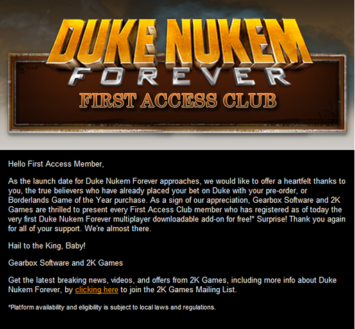 Duke Nukem Forever - Бесплатное DLC