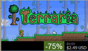 Terraria - Скидка на игру -75% на 24 часа (уже -50%)