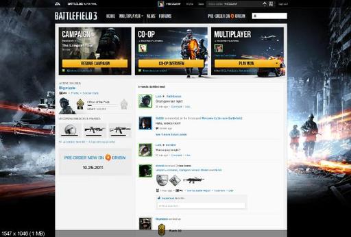 Battlefield 3 - Первые скриншоты Battlelog
