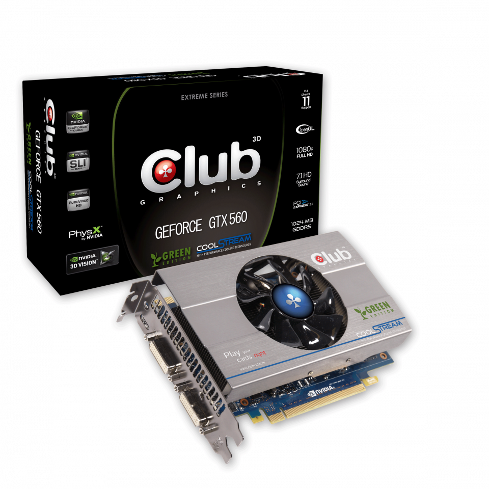 Club 3D объявила о новой GeForce GTX 560 Green Edition — Игровое железо —  Игры — Gamer.ru: социальная сеть для геймеров