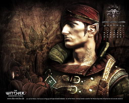 Ведьмак 2: Убийцы королей - Календарь на октябрь от the-witcher.de 