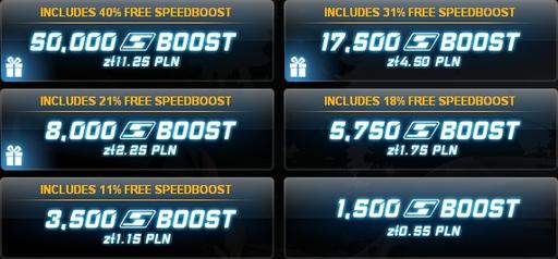 Need for Speed: World - ~180'000 SpeedBoosts за 13$
