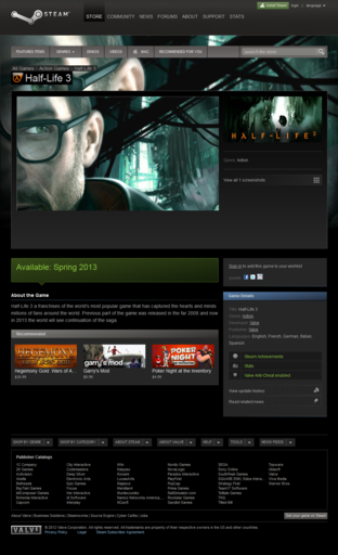 Half-Life 2: Episode Three - Half-Life 3 весной 2013 или первоапрельское трололо от Valve?