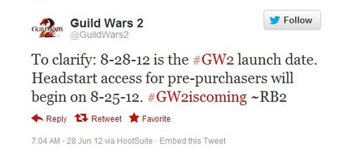Guild Wars 2 - Подтверждение раннего запуска.